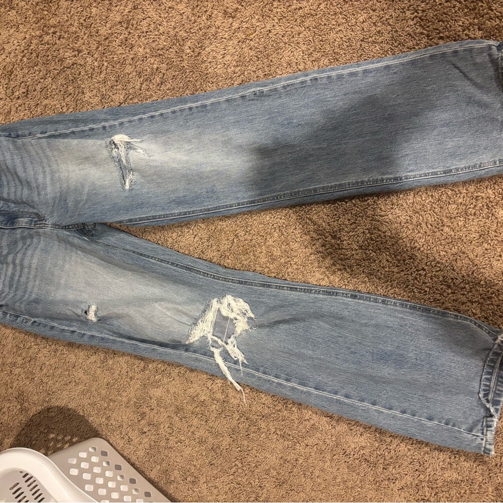 Altar'd State Light Blue Distressed Women Jeans